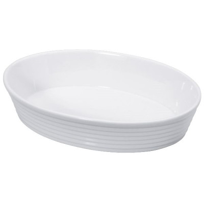 PLAT A FOUR OVALE 30CM PORCELAINE BLC