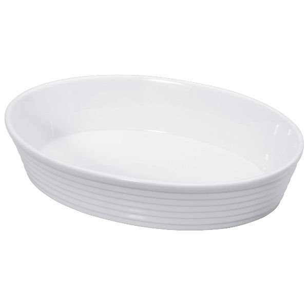 KUCHENPROFI - Plat à four ovale 30 cm - Blanc