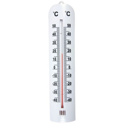 THERMOMETRE PLASTIQUE 28CM BLANC (Vendu par 1)