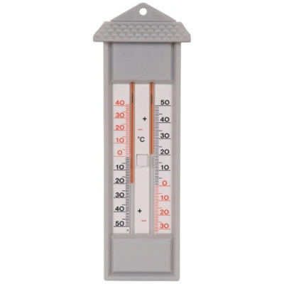 THERMOMETRE MINI MAXI GRIS 23CM (Vendu par 1)