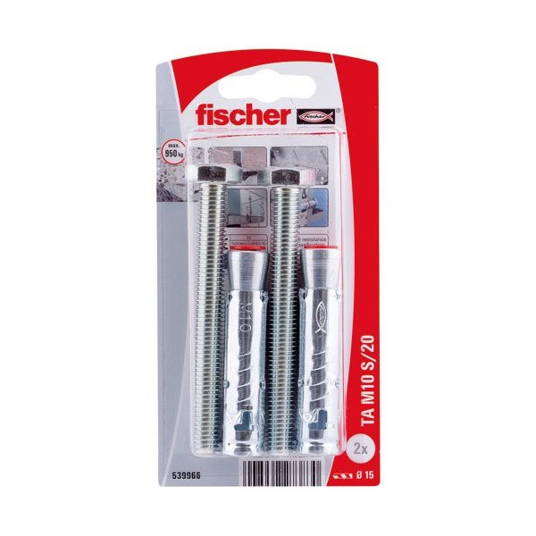 FISCHER - Cheville lourde ta m10 s blister de 2