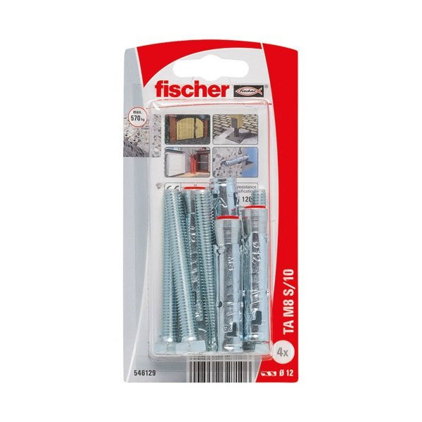 FISCHER - Cheville lourde tam 8s blister de 4