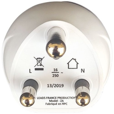 Adaptateur 2p+t Afrique du Sud 230V 3680W