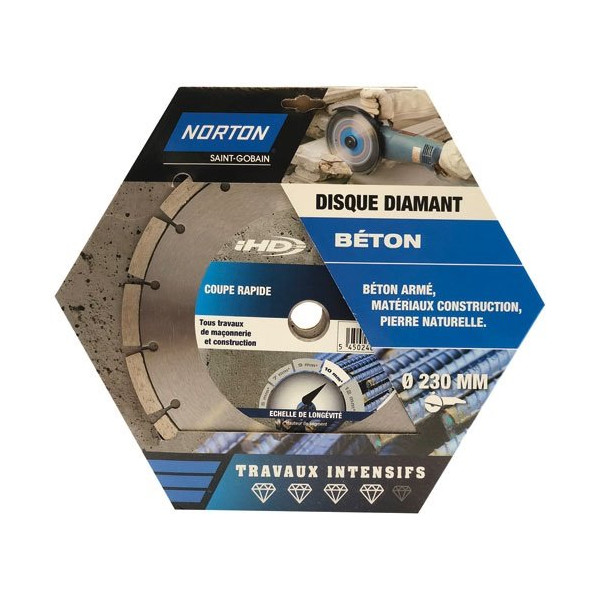 NORTON - Disque diamant intensif construction 230 IHD