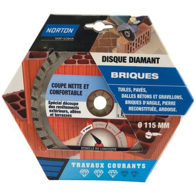 DISQUE DIAMANT 115 TR.COURANTS BRIQUE