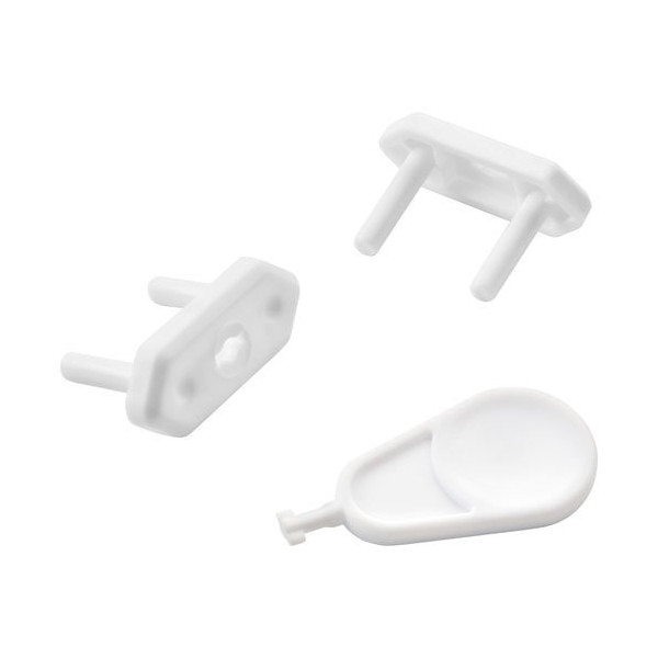 INOFIX - Cache prise blanc avec clé x 6 unités