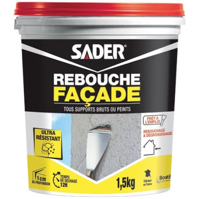 ENDUIT REBOUCHAGE FACADE 1 5KG SADER (Vendu par 1)