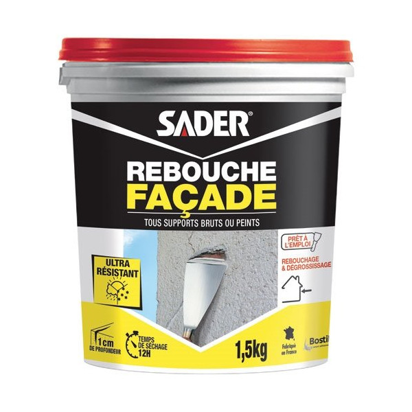 SADER - Enduit rebouchage façade pot 1.5kg