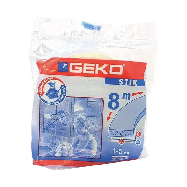 GEKO - Bourrelet mousse pu blanc 19mmx6mmx8m Mistral