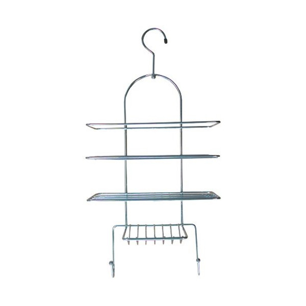 MSV - Etagère de douche à suspendre chromée 25x53x11cm