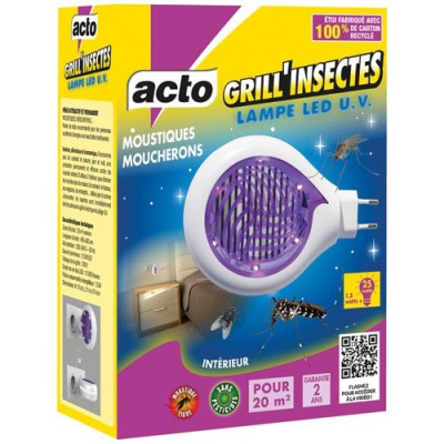 ACTO GRILL INSECTES LAMPE LED UV (Vendu par 1)