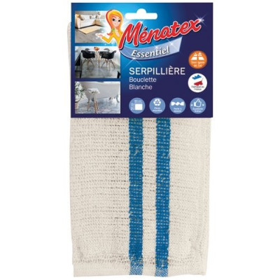 SERPILLIERE BOUCLETTE BLANCHE50X60CM (Vendu par 1)