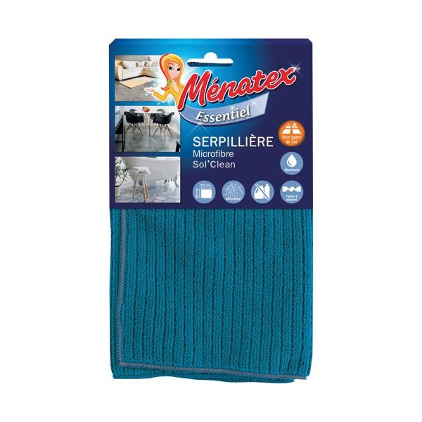 MENATEX - Serpilliere microfibre sol clean 45x50cm