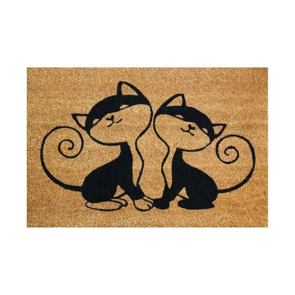 IDMAT - Tapis coco naturel chats 40x60cm