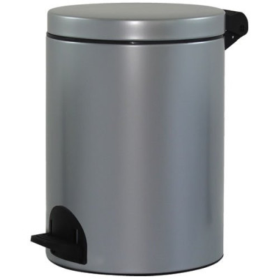 POUBELLE ELORA 14L GRIS METAL
