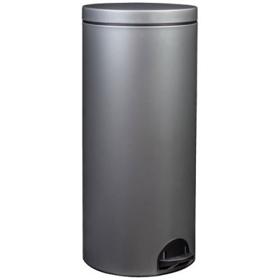 POUBELLE ELORA 30L GRIS METAL
