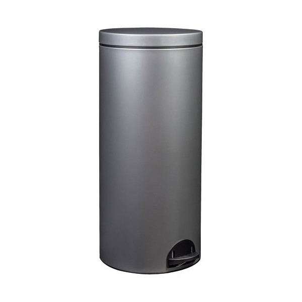 ROSSIGNOL - Poubelle à pédale 30 L Gris Métal - Élora