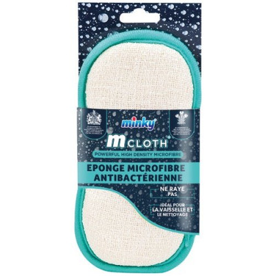 EPONGE MICROFIBRE ANTIBACTERIENNE (Vendu par 1)