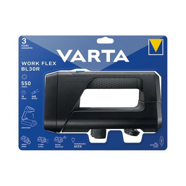 VARTA - Torche work flex bl30r lionion rechargeable 5w