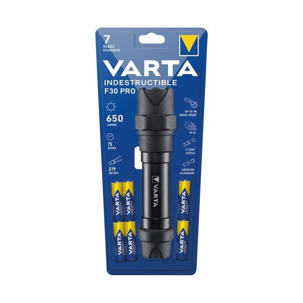 VARTA - Torche indestructible xtreme f30 6 aa incluses