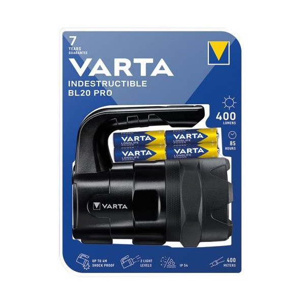 VARTA - Torche indestructible xtreme bl20 6aa incluses
