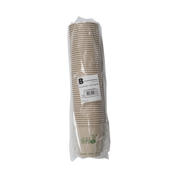 B FOODING - Gobelet en bambou 18 CL - Lot de 50