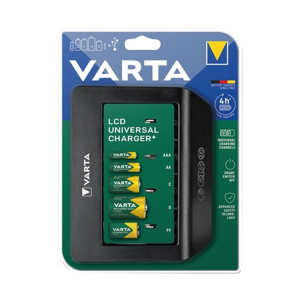 VARTA - Chargeur fente unique universal écran lcd sans accus