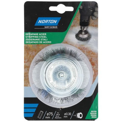 BROSSE PERCEUSE COUPE ONDULE ACIER 75