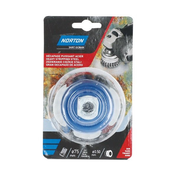 NORTON - Brosse meuleuse coupe torsadé acier 75 Norton