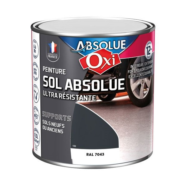 OXI - Sol absolue 0.5l gris carbone RAL7043