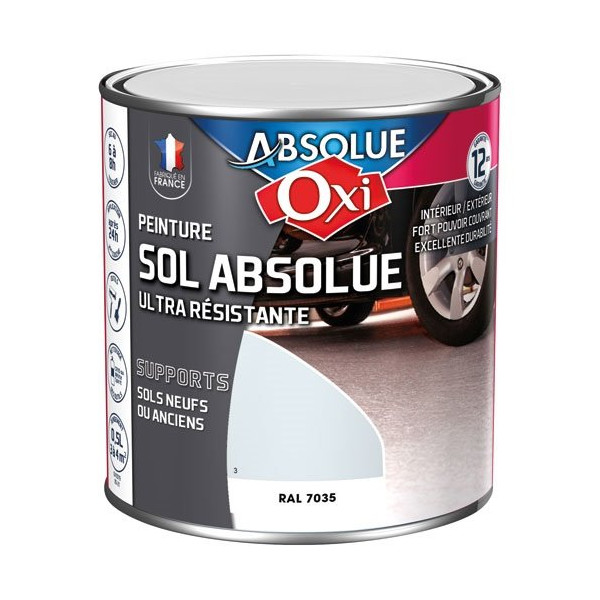 OXI - Sol absolue 0.5l gris clair RAL7035
