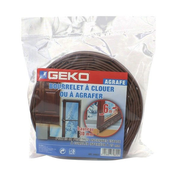 GEKO - Joint à clouer ou agrafer 30mmx6m marron