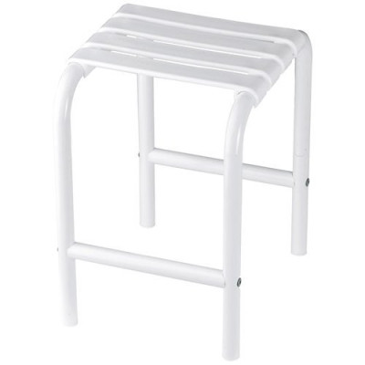 TABOURET DE DOUCHE PP/ ALU EPOXY BLANC