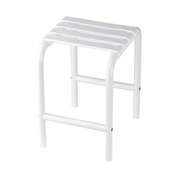 GODONNIER - Tabouret de douche polypro/alu époxy blanc