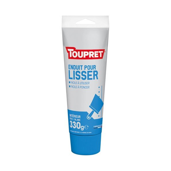 TOUPRET - Enduit lissage intérieur pâte 330g blanc