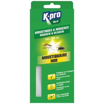 KAPO MOUSTIQUAIRE FENETRE 130X150CM (Vendu par 1)
