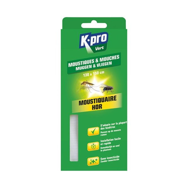 KPRO - Moustiquaire moustiques et mouches 130 x 150 cm