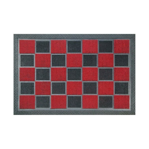 IDMAT - Tapis picots floque rouge 40x60cm antidérapant