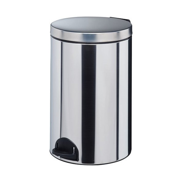 ROSSIGNOL - Poubelle à pédale 20 L Inox - Élora
