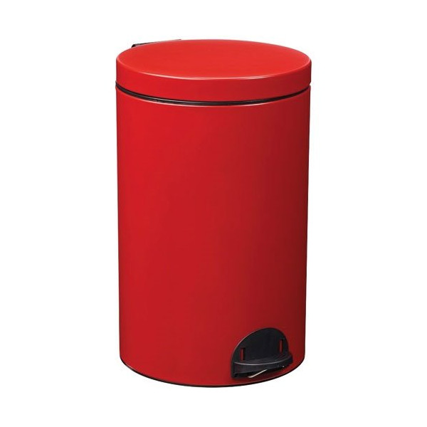 ROSSIGNOL - Poubelle à pédale 20 L Rouge Carmin - Élora