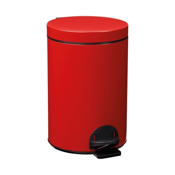 ROSSIGNOL - Poubelle à pédale 14 L Rouge Carmin - Élora