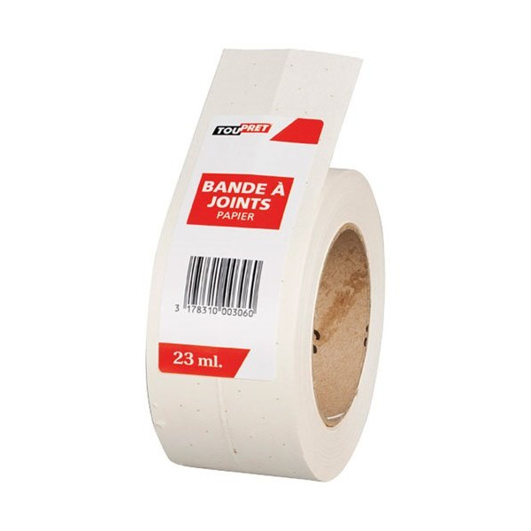 TOUPRET - Bande à joint papier pour plaques de plâtre 5cm 23m