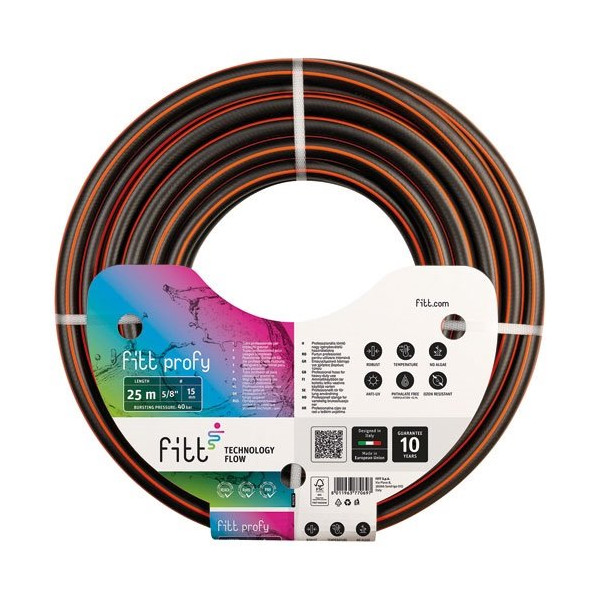 FITT - Tuyau fitt profy noir 3 ép. usage pro 15mm x 25m