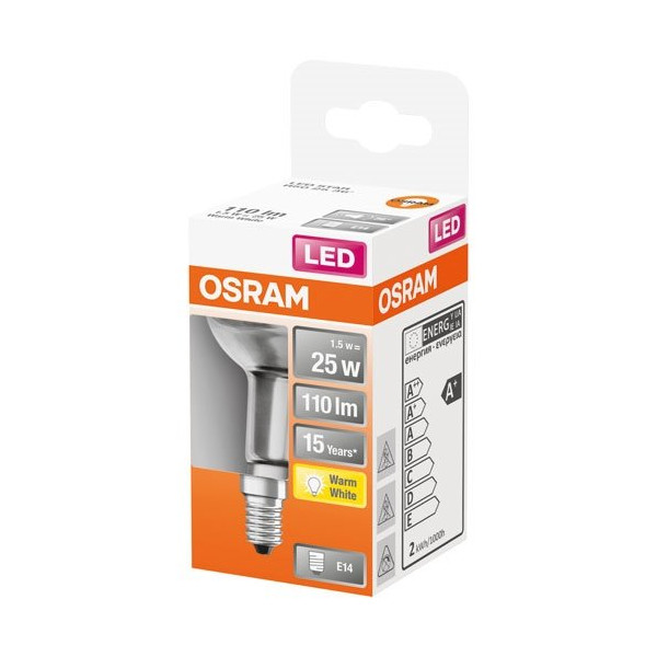 OSRAM - Spot r50 led verre clair 1.5w e14 chaud bte 1