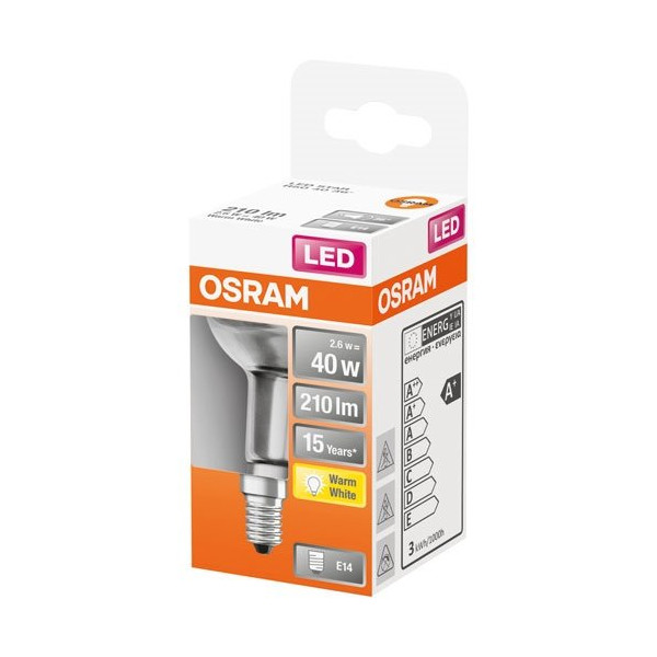 OSRAM - Spot r50 led verre clair 2.6w e14 chaud bte 1