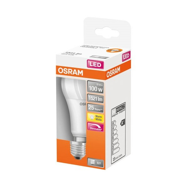 OSRAM - Led standard dépolie radiateur variable 13w e27 chd bte 1