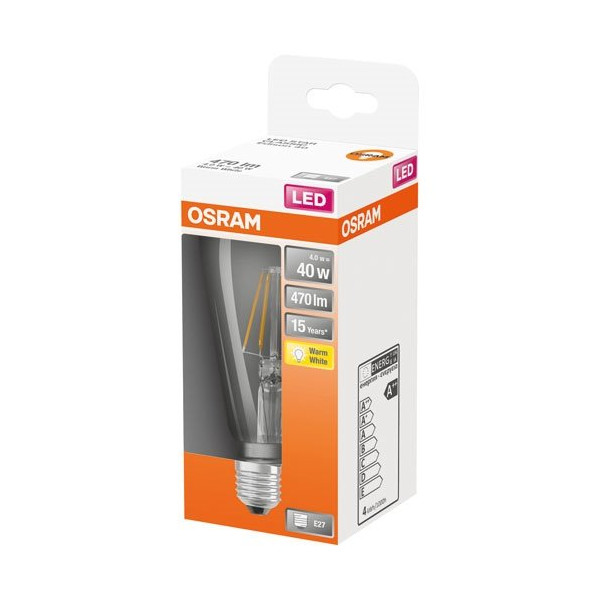 OSRAM - Led edison clair filament 4.5w e27 chaud bte 1