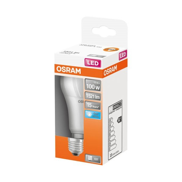 OSRAM - Led standard dépolie avec radiateur 13w e27 froid boite 1