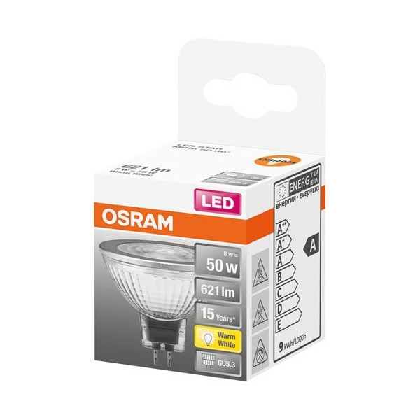 OSRAM - Spot mr16 led 36 verre 8w gu5.3 chaud boite 1