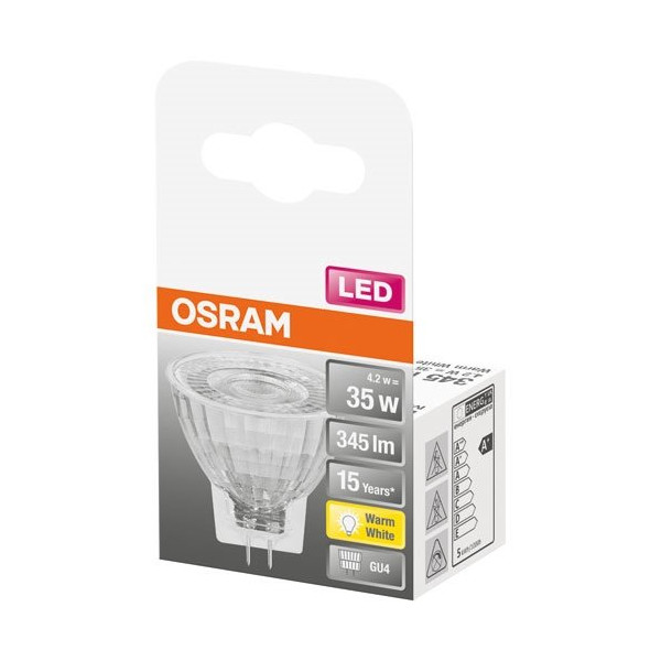 OSRAM - Spot mr11 led 36 verre 4.2w gu4 chaud boite 1